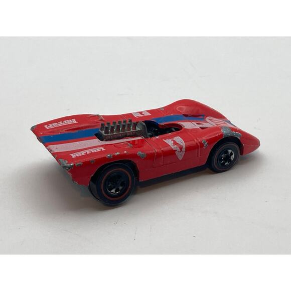 Vintage Hot Wheels 1969 Redline Ferrari 312P Back Engine Flip up Hood Diecast - Picture 7 of 10